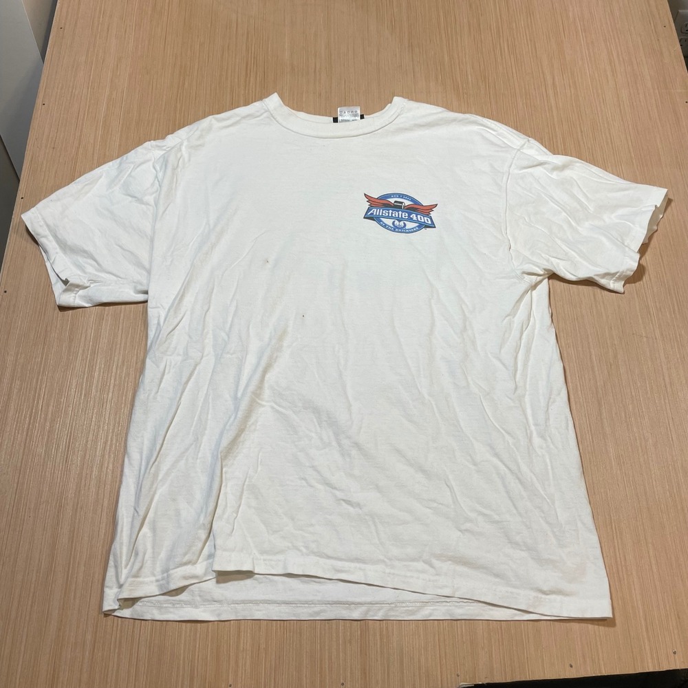 Brickyard Authentics T-Shirt Mens XL White 2005 Allstate 400 NASCAR Racing Tee